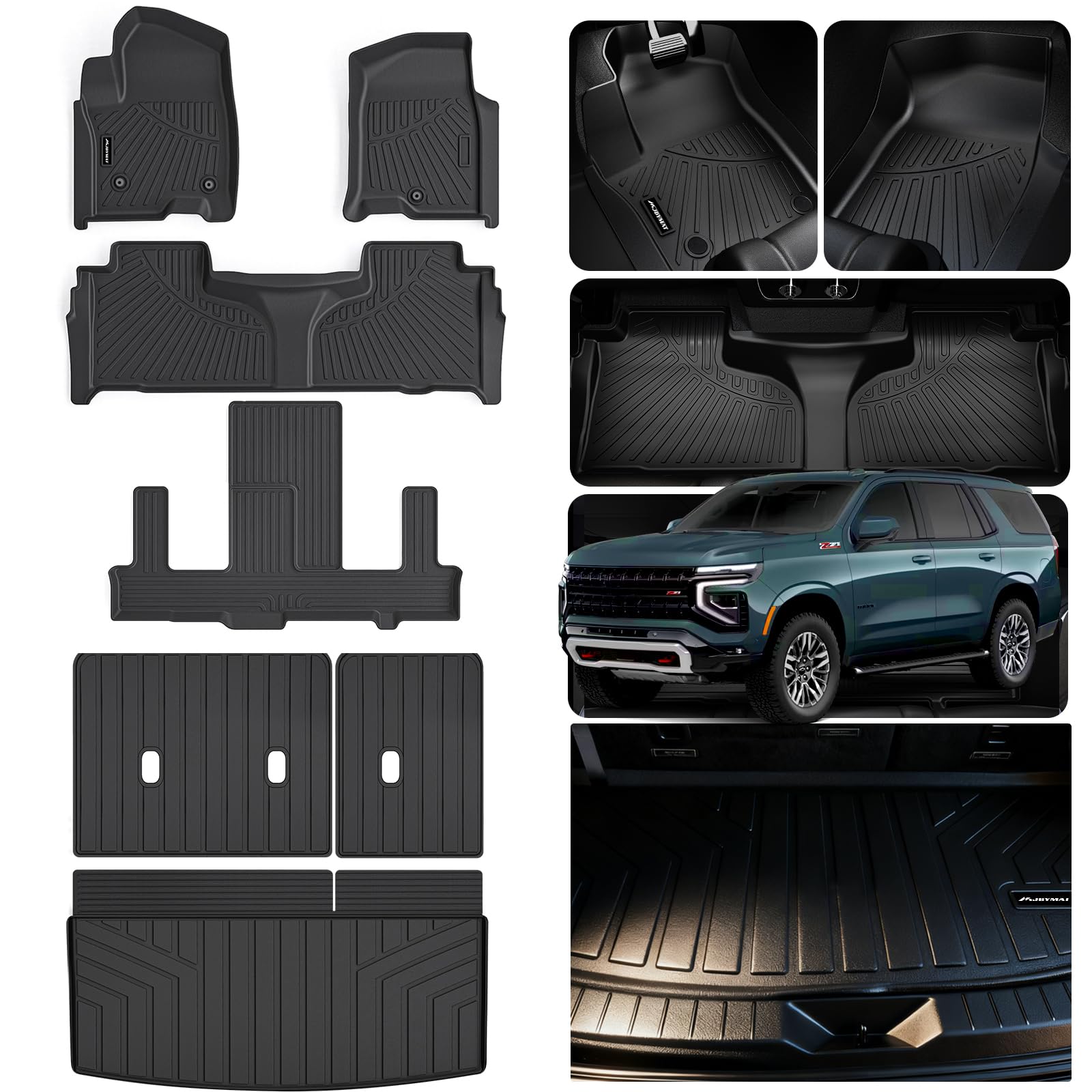 MJBYMAT Floor Mats & Trunk Mat & Backrest Mat
