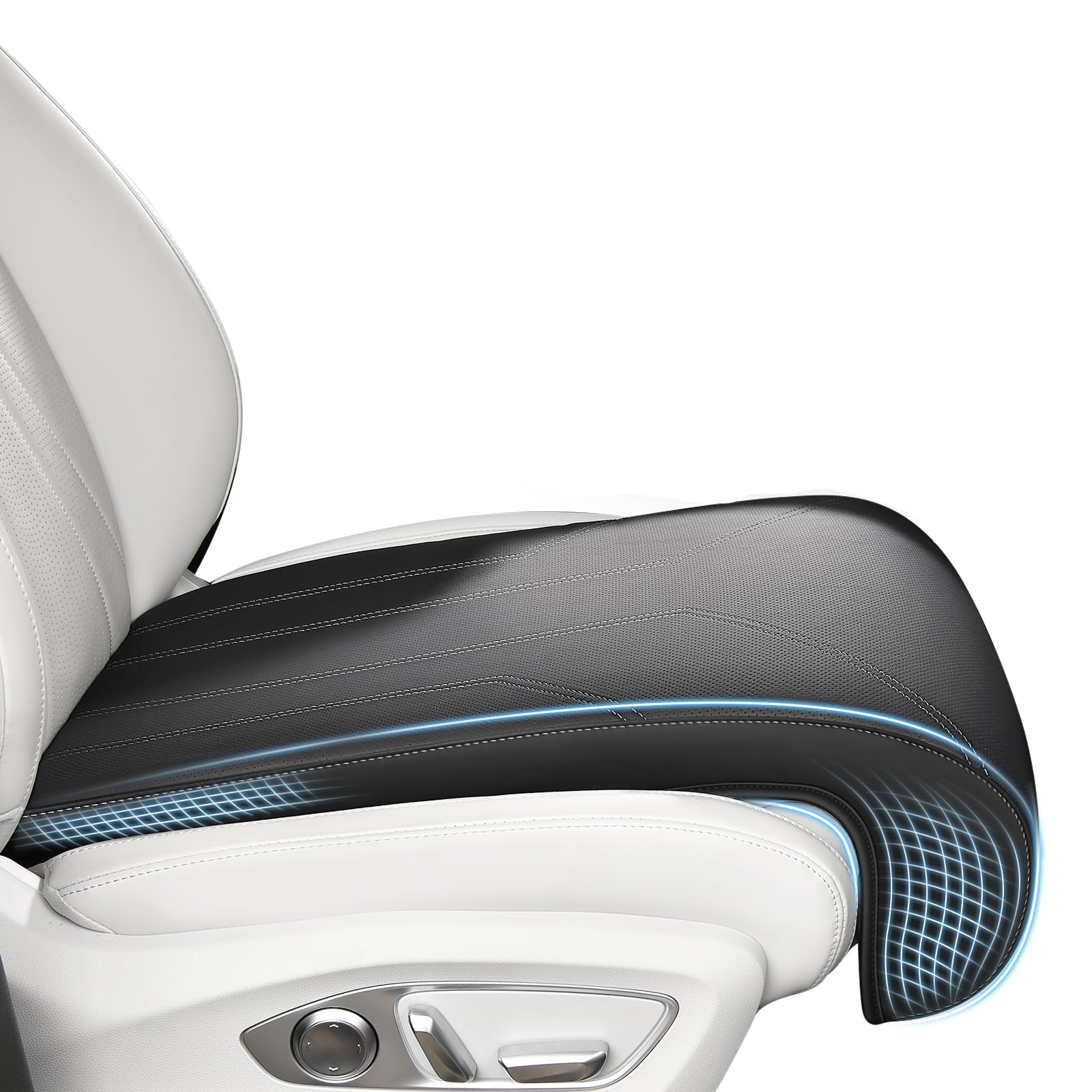 FLORICH Memory Foam Car Seat Extender & Leg Support Cushion