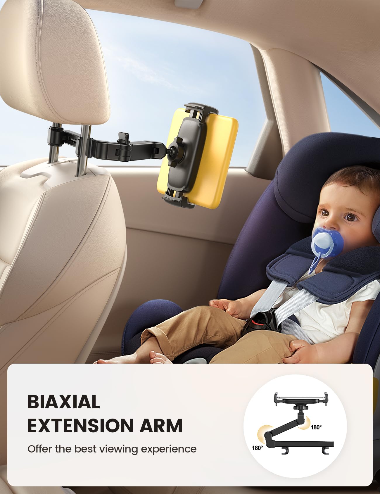 Lamicall 3-in-1 Extendable Backseat Tablet Headrest Mount