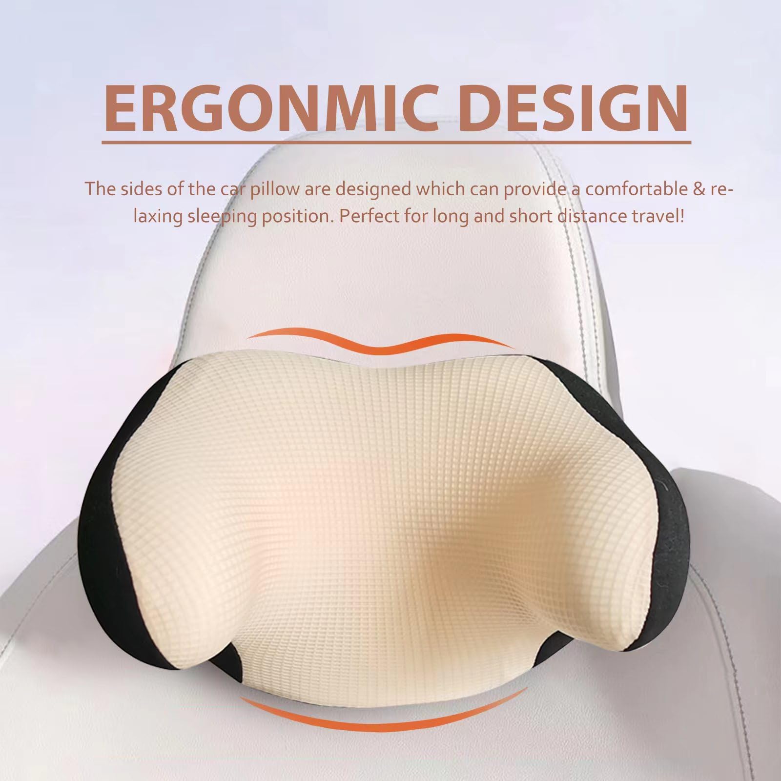 SPRFUFLY Adjustable Memory Foam Car Neck Support Pillow