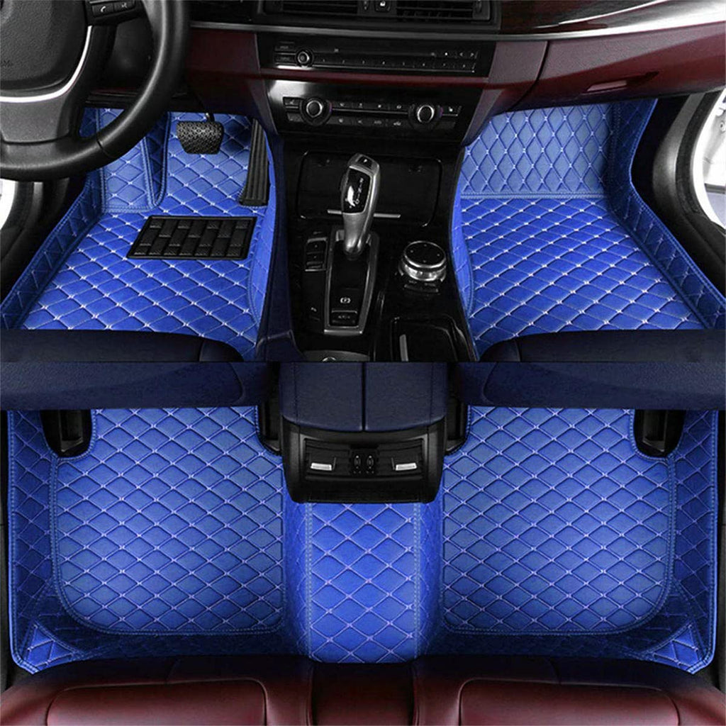 Custom Personalized Floor Mats for Cars - Luxury Full Coverage All Weather Mats, Anti-Slip Leather Mat Set, Fit for 99% of Cars, SUVs & Trucks