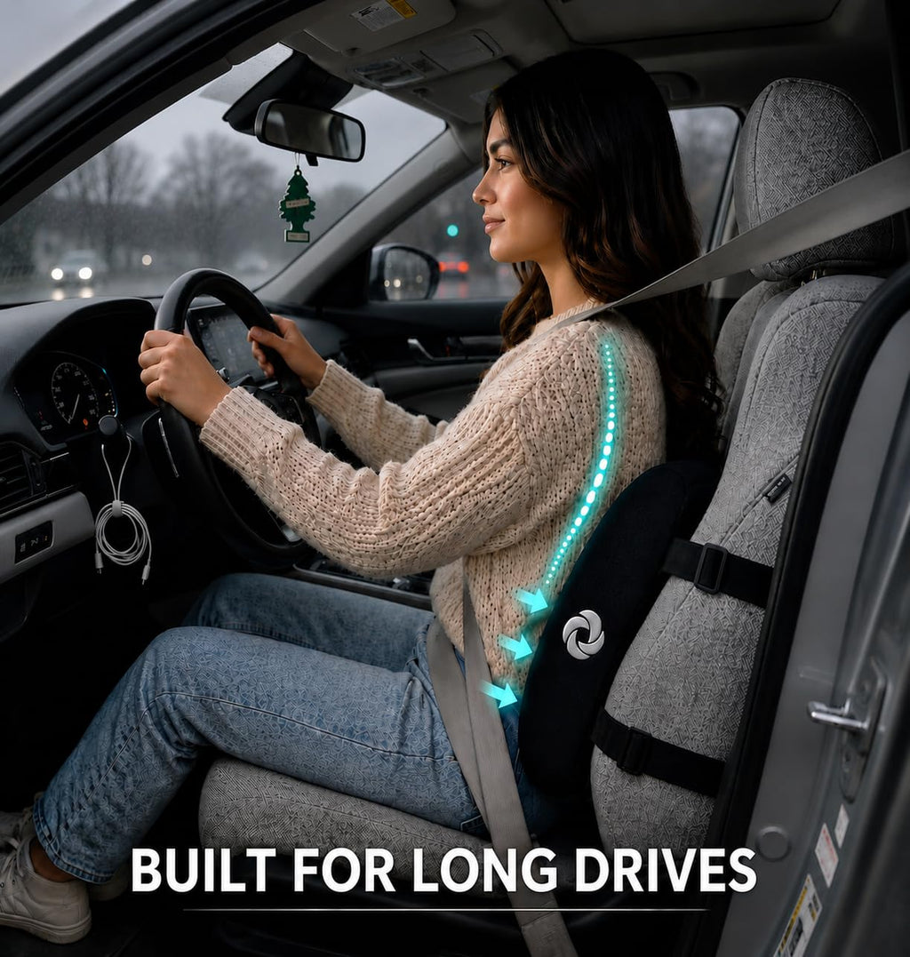 Samsonite Memory Foam Lumbar Support Pillow for Car Seats