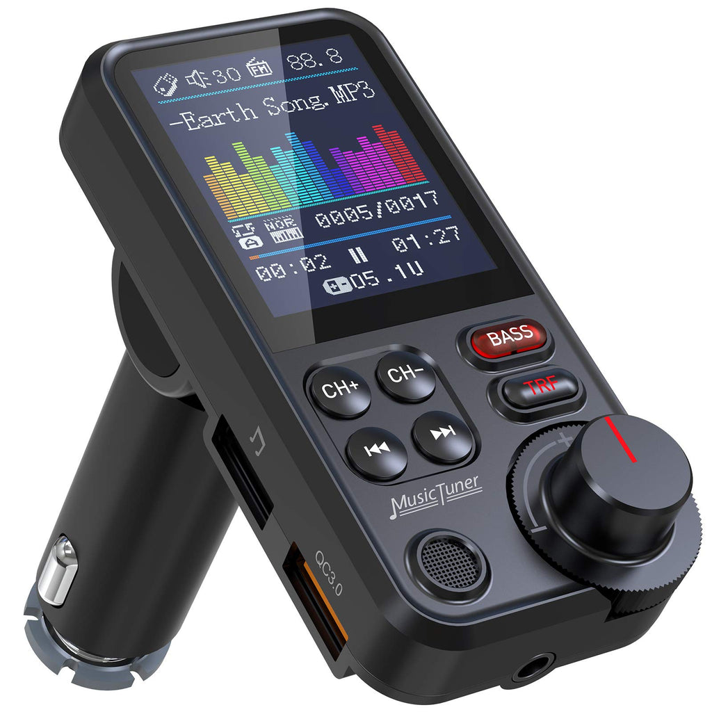 Nulaxy KM30 Bluetooth FM Transmitter with 1.8-Inch Display