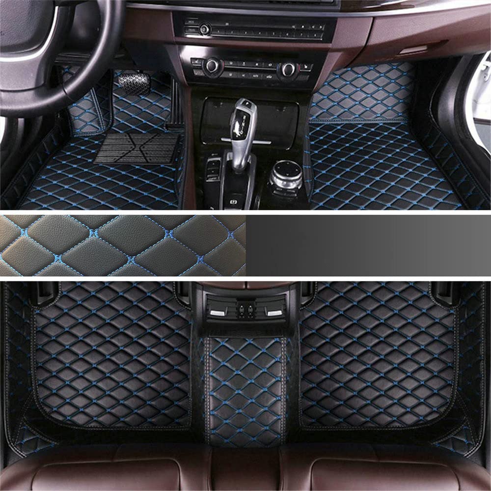Custom Personalized Floor Mats for Cars - Luxury Full Coverage All Weather Mats, Anti-Slip Leather Mat Set, Fit for 99% of Cars, SUVs & Trucks