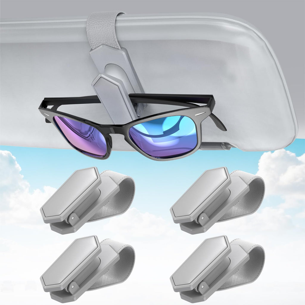 Veharvim Silicone-Padded Car Visor Sunglasses Holder
