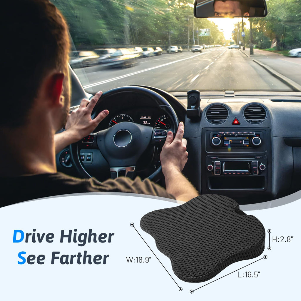 Memory Foam Wedge Car Seat Cushion for Drivers