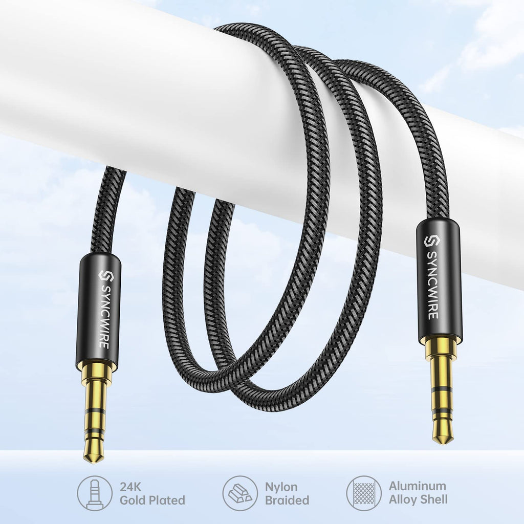 SYNCWIRE 3.5mm Nylon-Braided Auxiliary Audio Cable