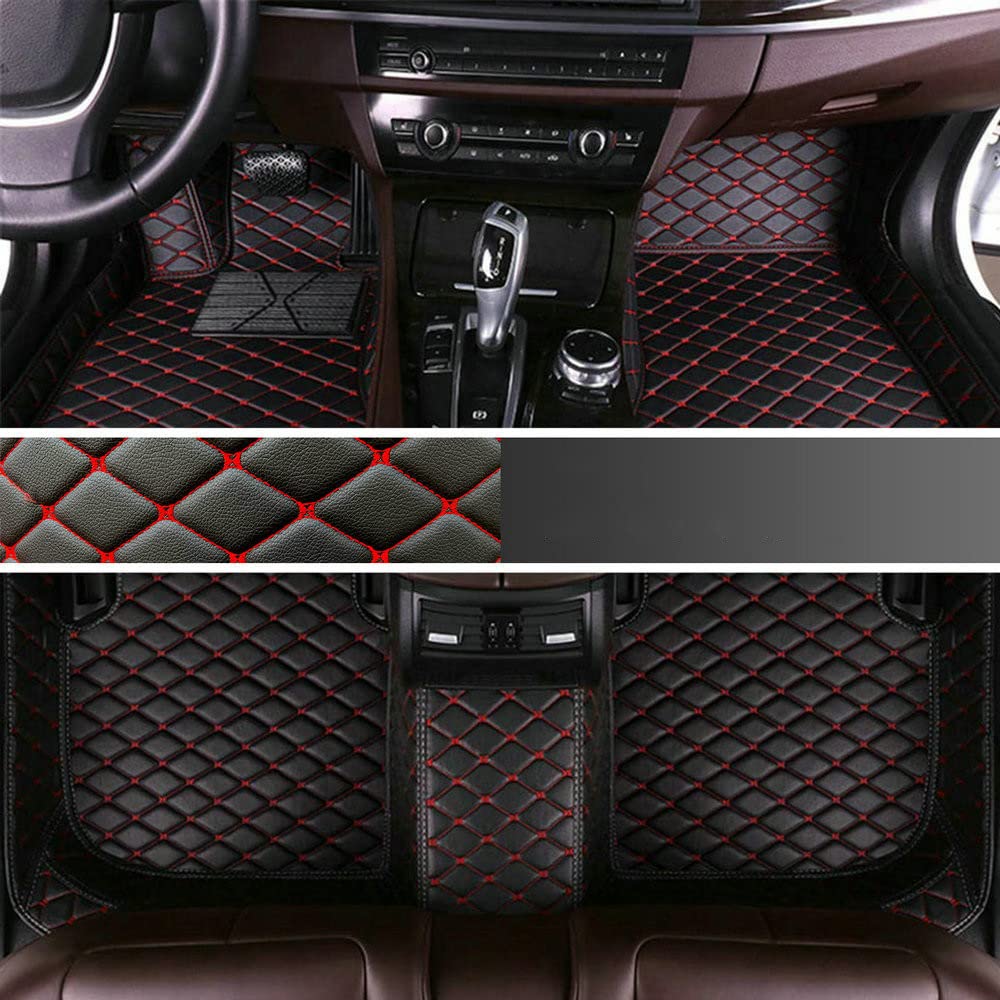 Custom Personalized Floor Mats for Cars - Luxury Full Coverage All Weather Mats, Anti-Slip Leather Mat Set, Fit for 99% of Cars, SUVs & Trucks