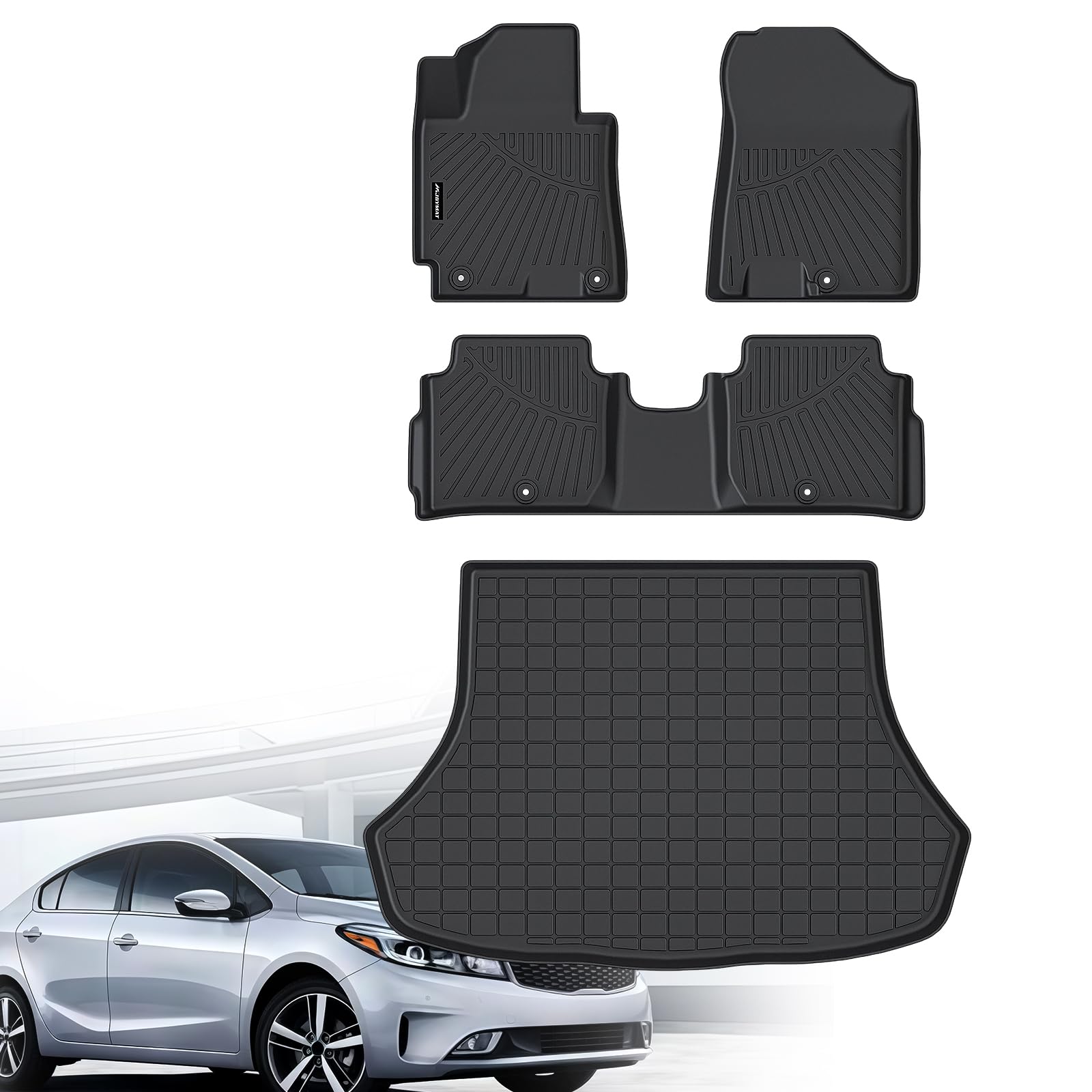 MJBYMAT Floor Mats & Trunk Mat & Backrest Mat
