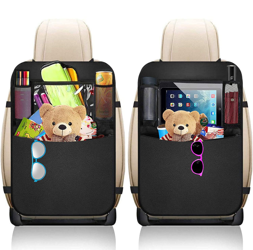 BLYPHOO 2-Pack Waterproof Backseat Organizers for Kids with Tablet Holder