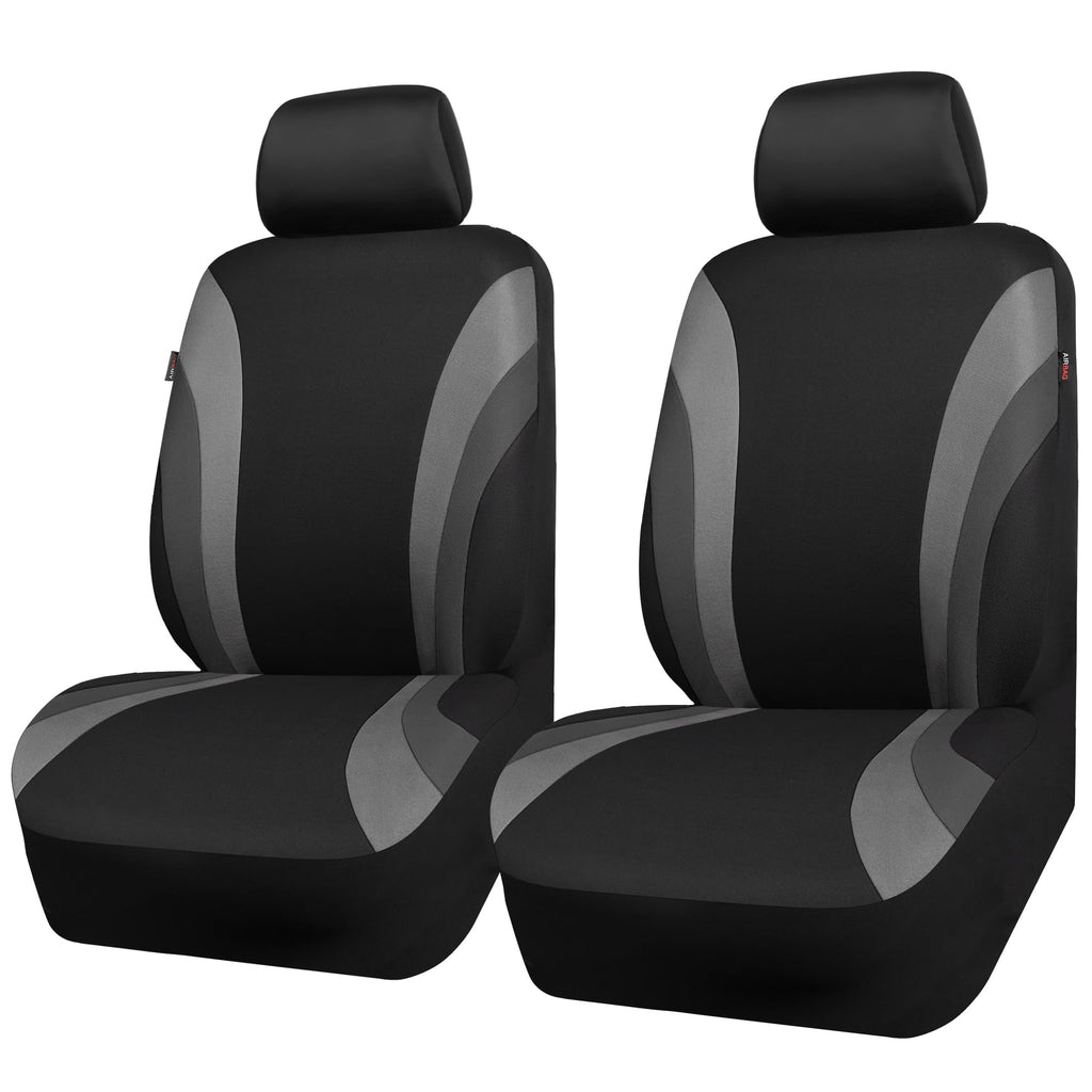 CAR PASS Line Rider Sporty Front Seat Covers,Car Seat Covers Front Seats Only,Airbag Compatible,Universal Fit Sedans,Cars,Vans
