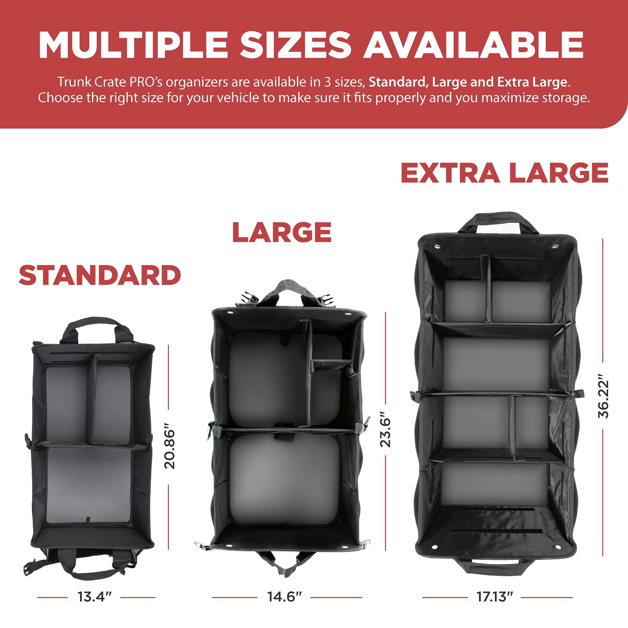 TrunkCratePro Foldable SUV & Car Trunk Storage Organizer