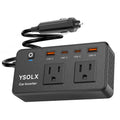 YSOLX 300W 12V-to-110V Dual-Outlet Car Power Inverter