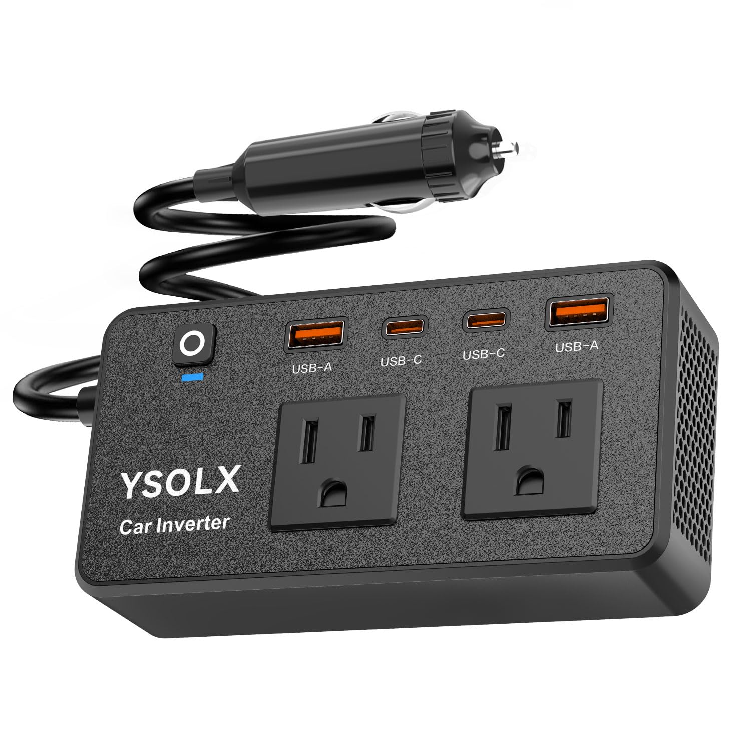 YSOLX 300W 12V-to-110V Dual-Outlet Car Power Inverter