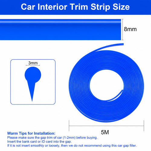 Car Interior Trim Strips Door Panel Gap Filler