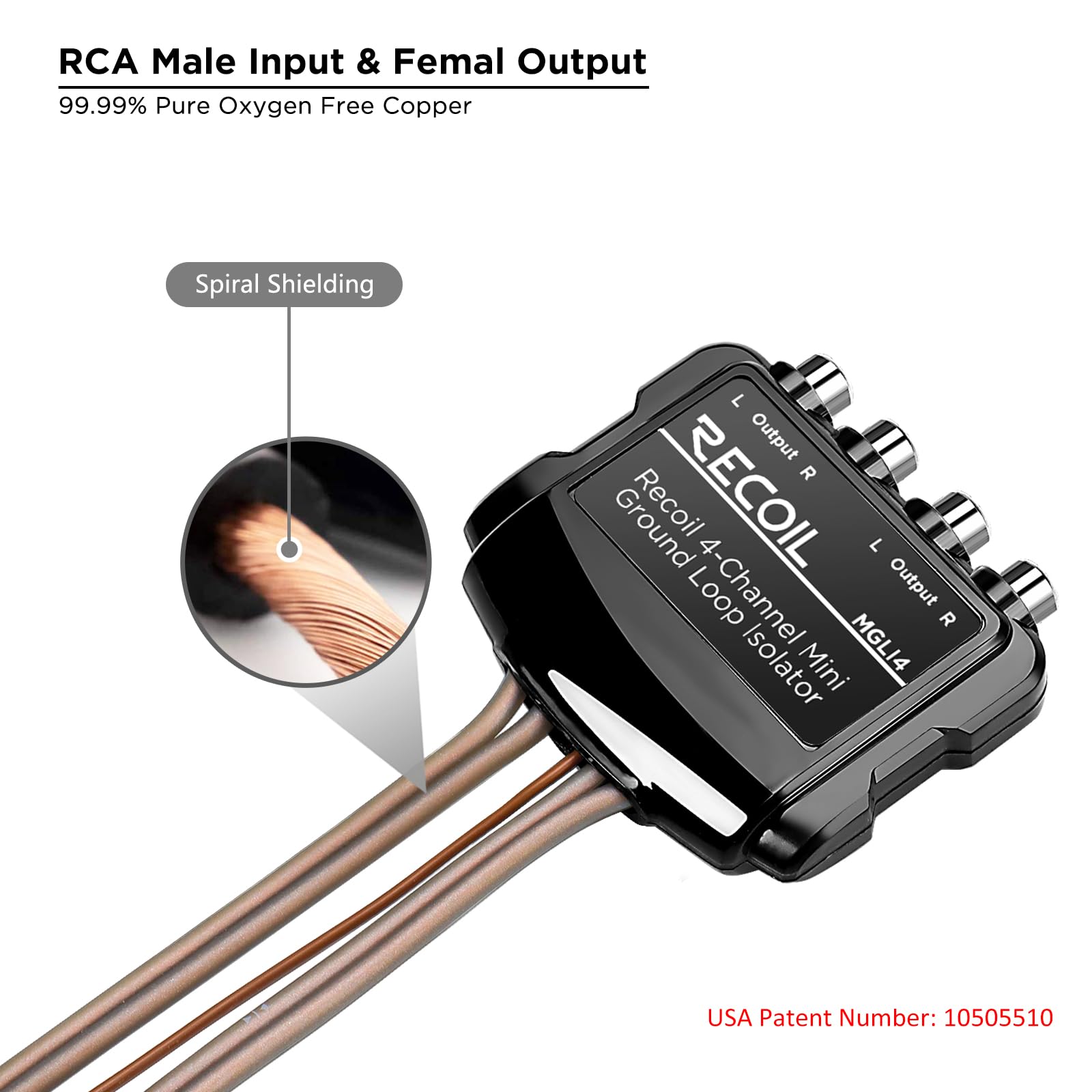 RECOIL MGLI4 4-Channel Car Audio Ground Loop Isolator