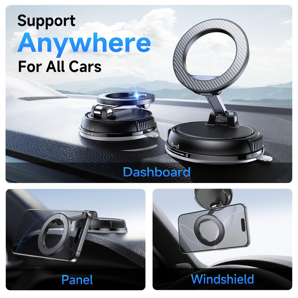 ANDERY 360° MagSafe Magnetic Car Phone Mount with Suction