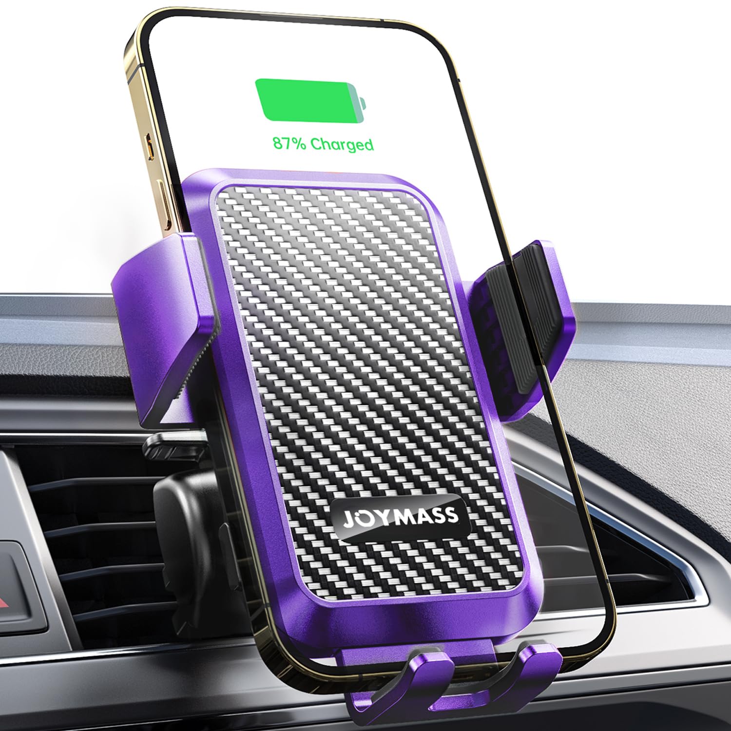 JOYMASS 15W Auto-Clamping Wireless Car Charger Mount