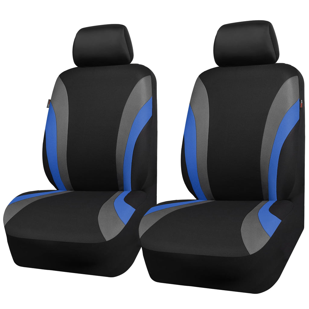 CAR PASS Line Rider Sporty Front Seat Covers,Car Seat Covers Front Seats Only,Airbag Compatible,Universal Fit Sedans,Cars,Vans