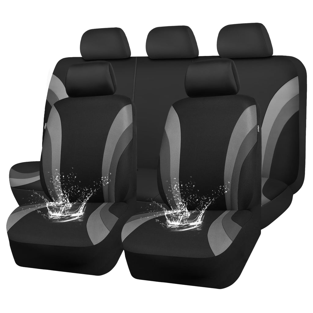 CAR PASS Line Rider Sporty Front Seat Covers,Car Seat Covers Front Seats Only,Airbag Compatible,Universal Fit Sedans,Cars,Vans