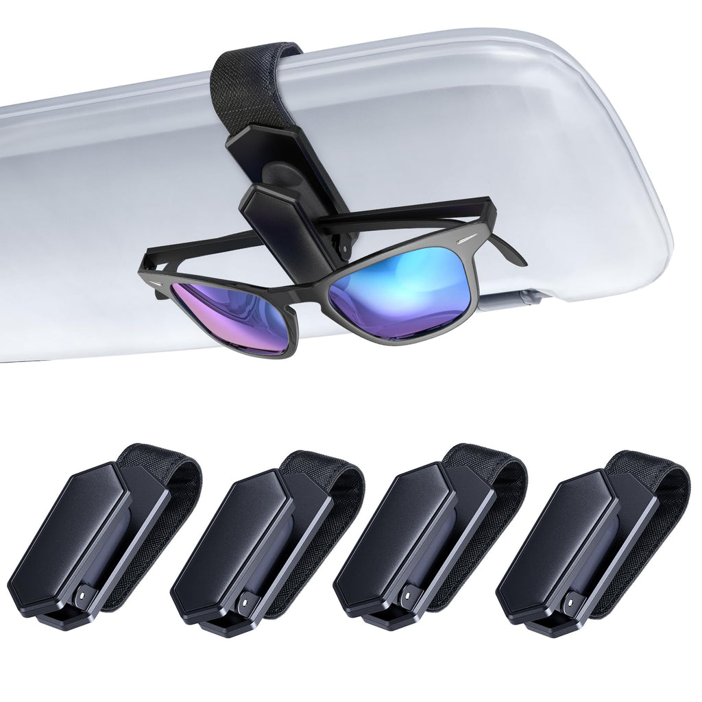 Veharvim Silicone-Padded Car Visor Sunglasses Holder