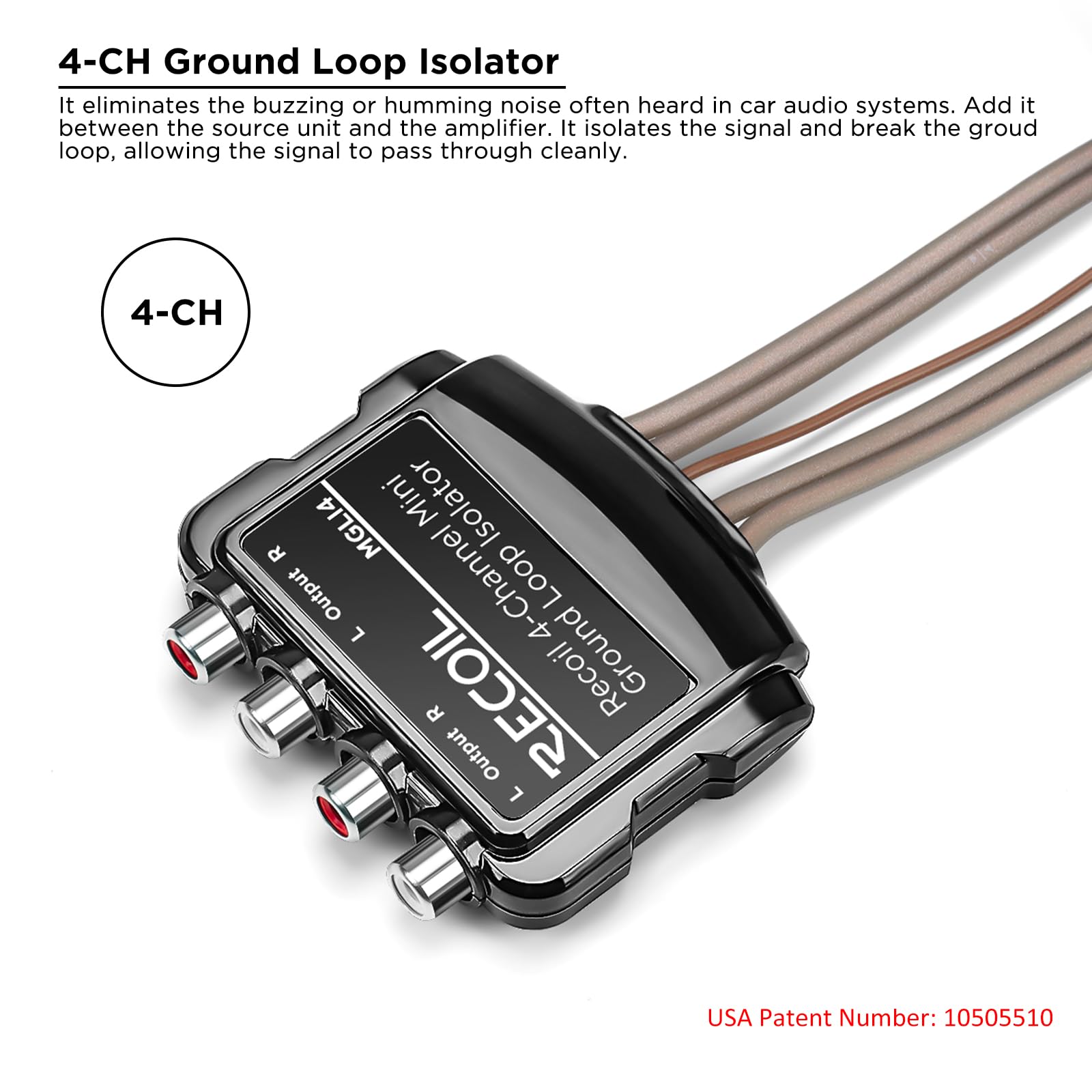 RECOIL MGLI4 4-Channel Car Audio Ground Loop Isolator