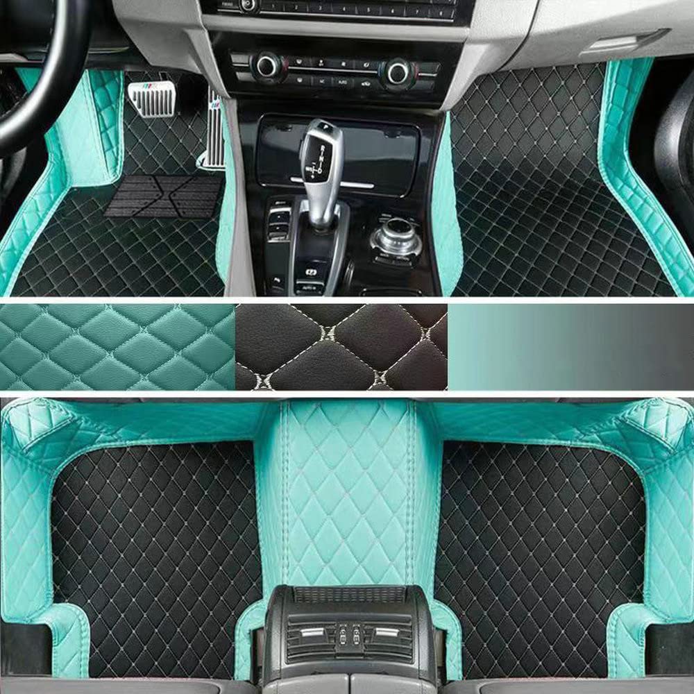 Custom Personalized Floor Mats for Cars - Luxury Full Coverage All Weather Mats, Anti-Slip Leather Mat Set, Fit for 99% of Cars, SUVs & Trucks