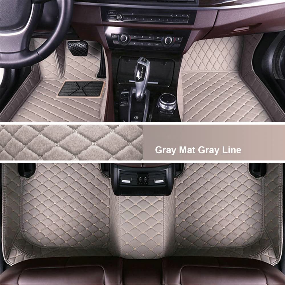 Custom Personalized Floor Mats for Cars - Luxury Full Coverage All Weather Mats, Anti-Slip Leather Mat Set, Fit for 99% of Cars, SUVs & Trucks