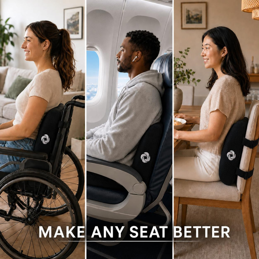 Samsonite Memory Foam Lumbar Support Pillow for Car Seats