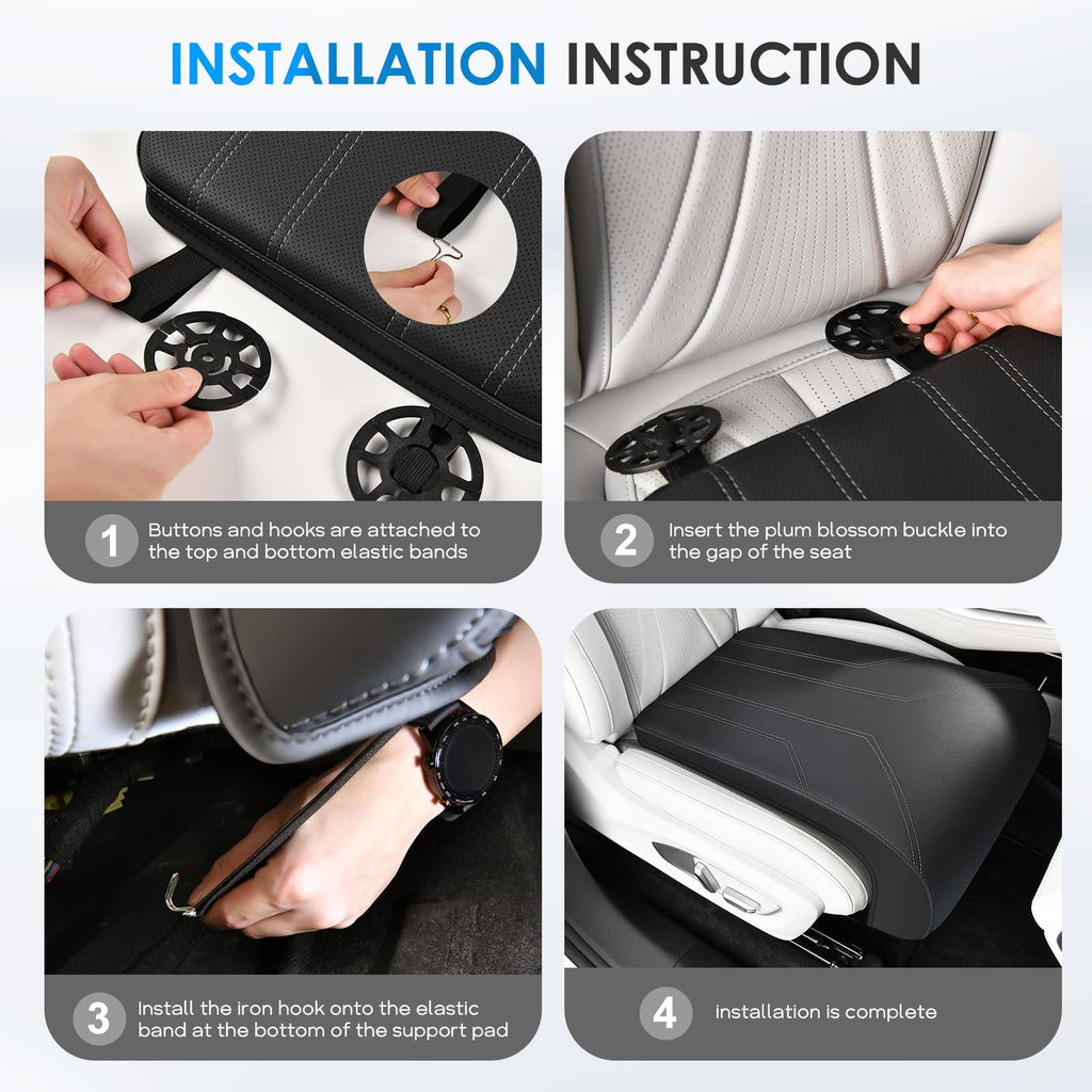 FLORICH Memory Foam Car Seat Extender & Leg Support Cushion
