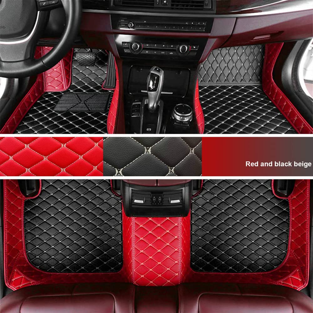 Custom Personalized Floor Mats for Cars - Luxury Full Coverage All Weather Mats, Anti-Slip Leather Mat Set, Fit for 99% of Cars, SUVs & Trucks