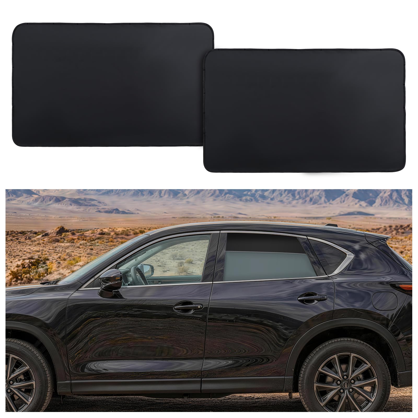 4-Pack Car Window Sun Shades for Side & Rear Windows