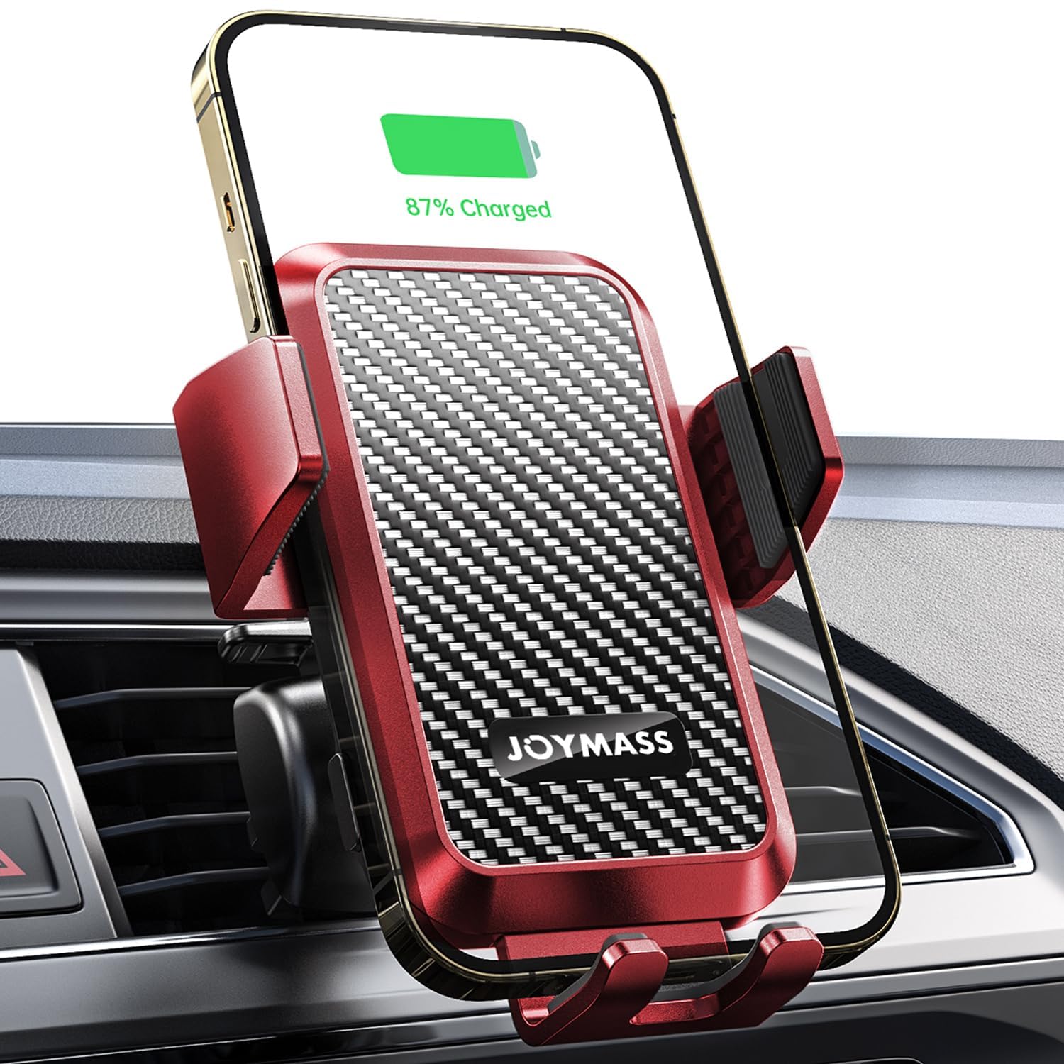 JOYMASS 15W Auto-Clamping Wireless Car Charger Mount