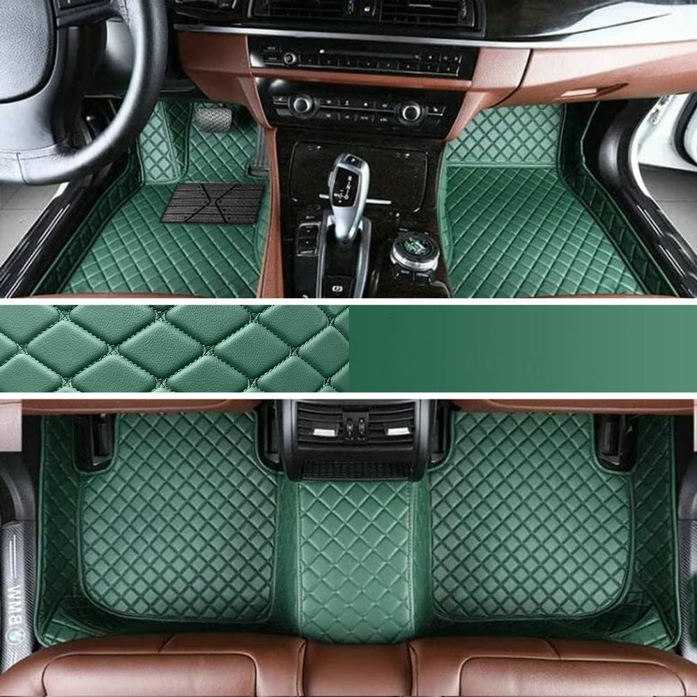 Custom Personalized Floor Mats for Cars - Luxury Full Coverage All Weather Mats, Anti-Slip Leather Mat Set, Fit for 99% of Cars, SUVs & Trucks