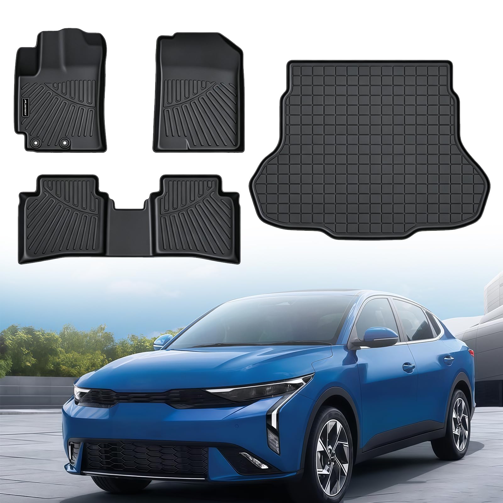 MJBYMAT Floor Mats & Trunk Mat & Backrest Mat
