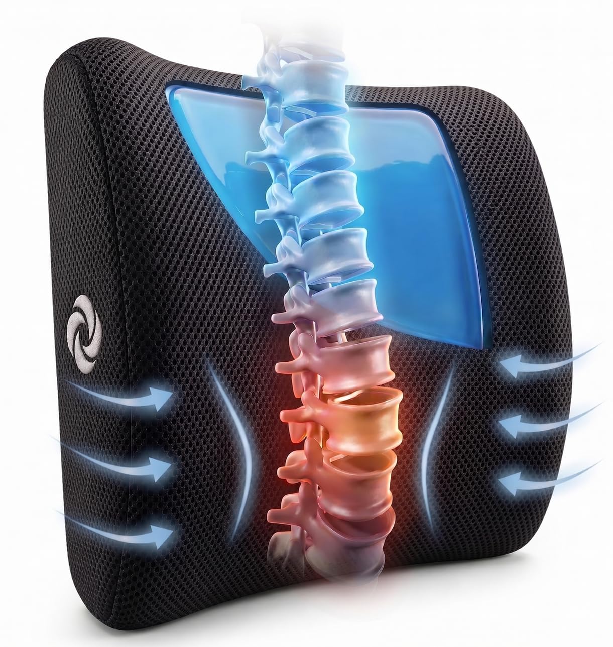 Samsonite Memory Foam Lumbar Support Pillow for Car Seats