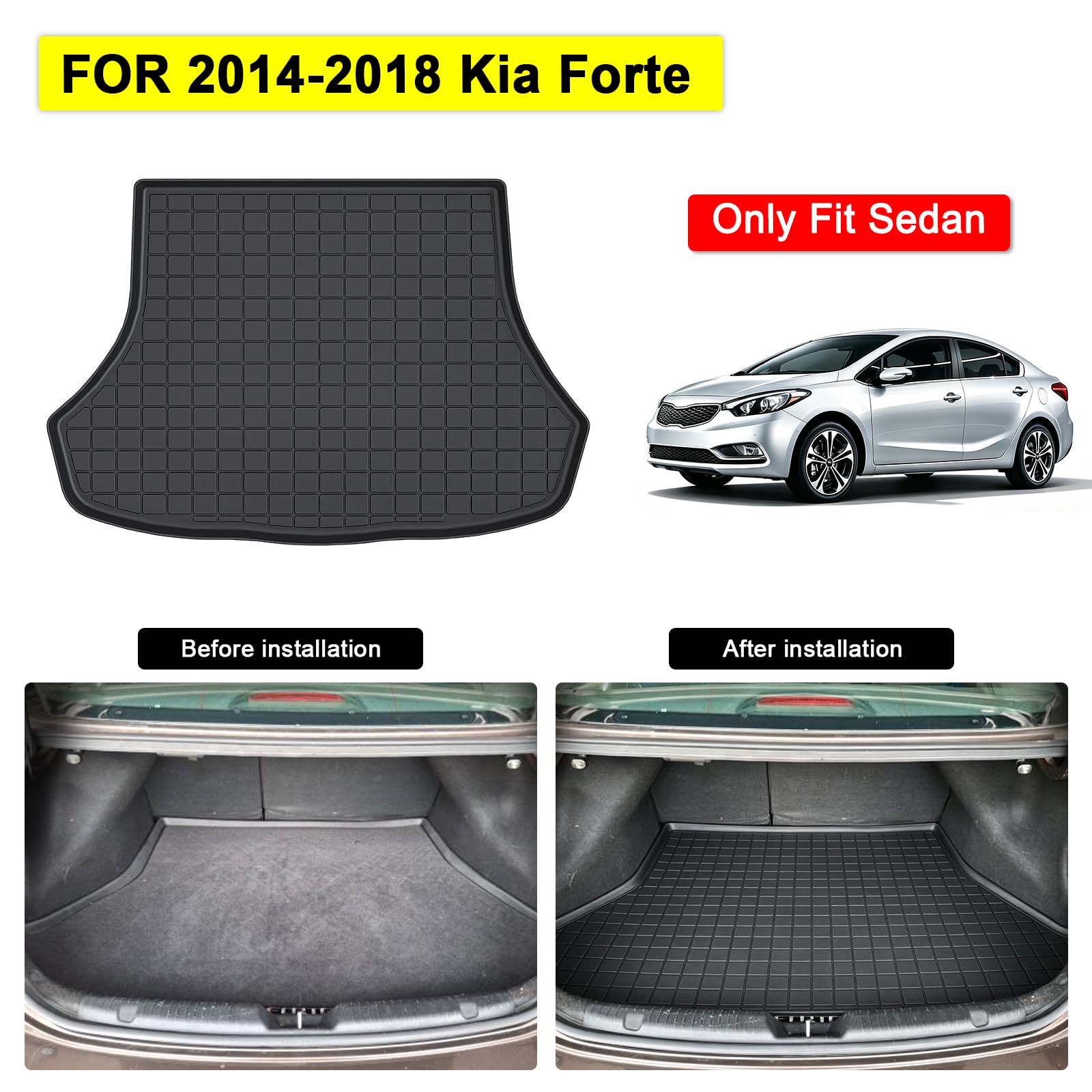 MJBYMAT Floor Mats & Trunk Mat & Backrest Mat