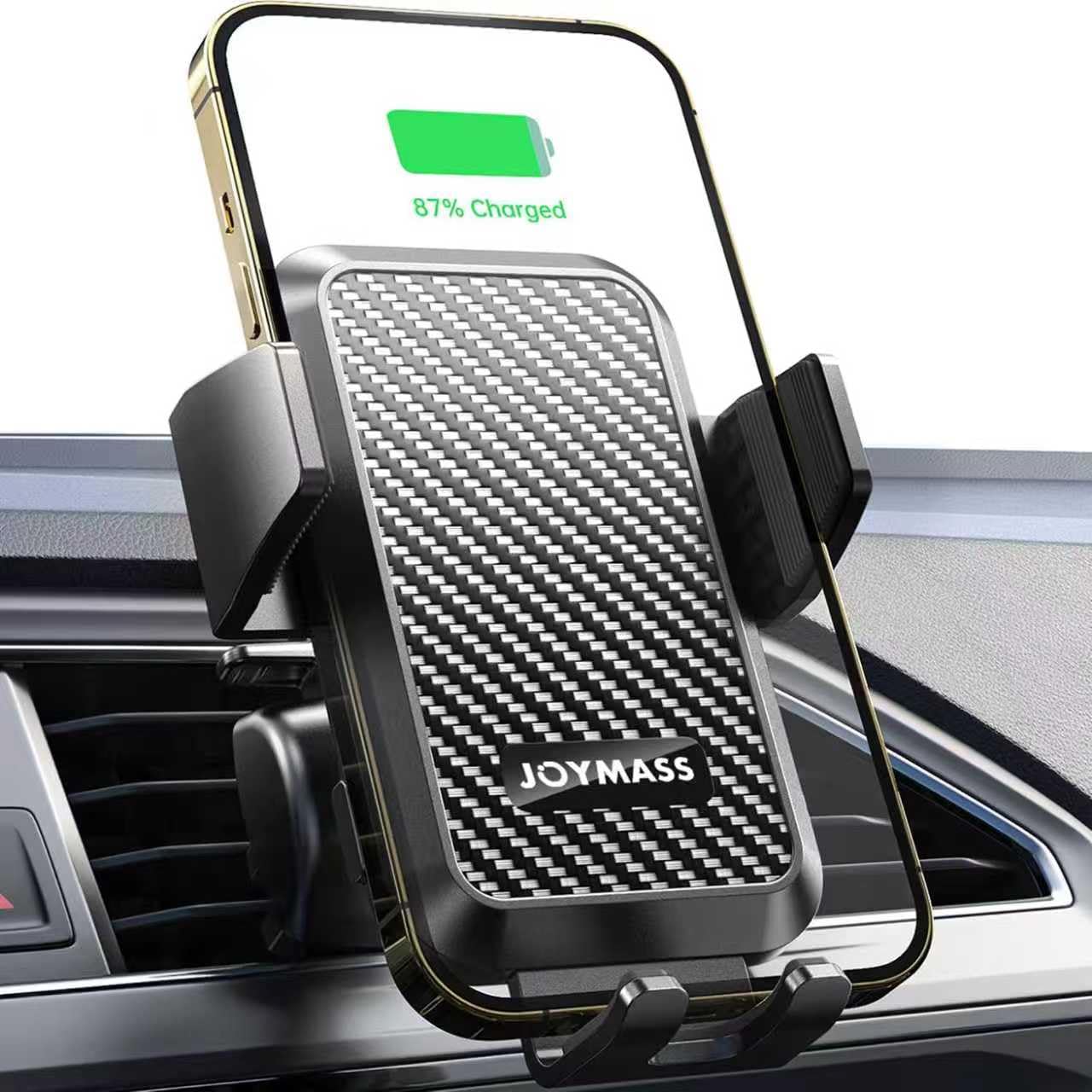 JOYMASS 15W Auto-Clamping Wireless Car Charger Mount