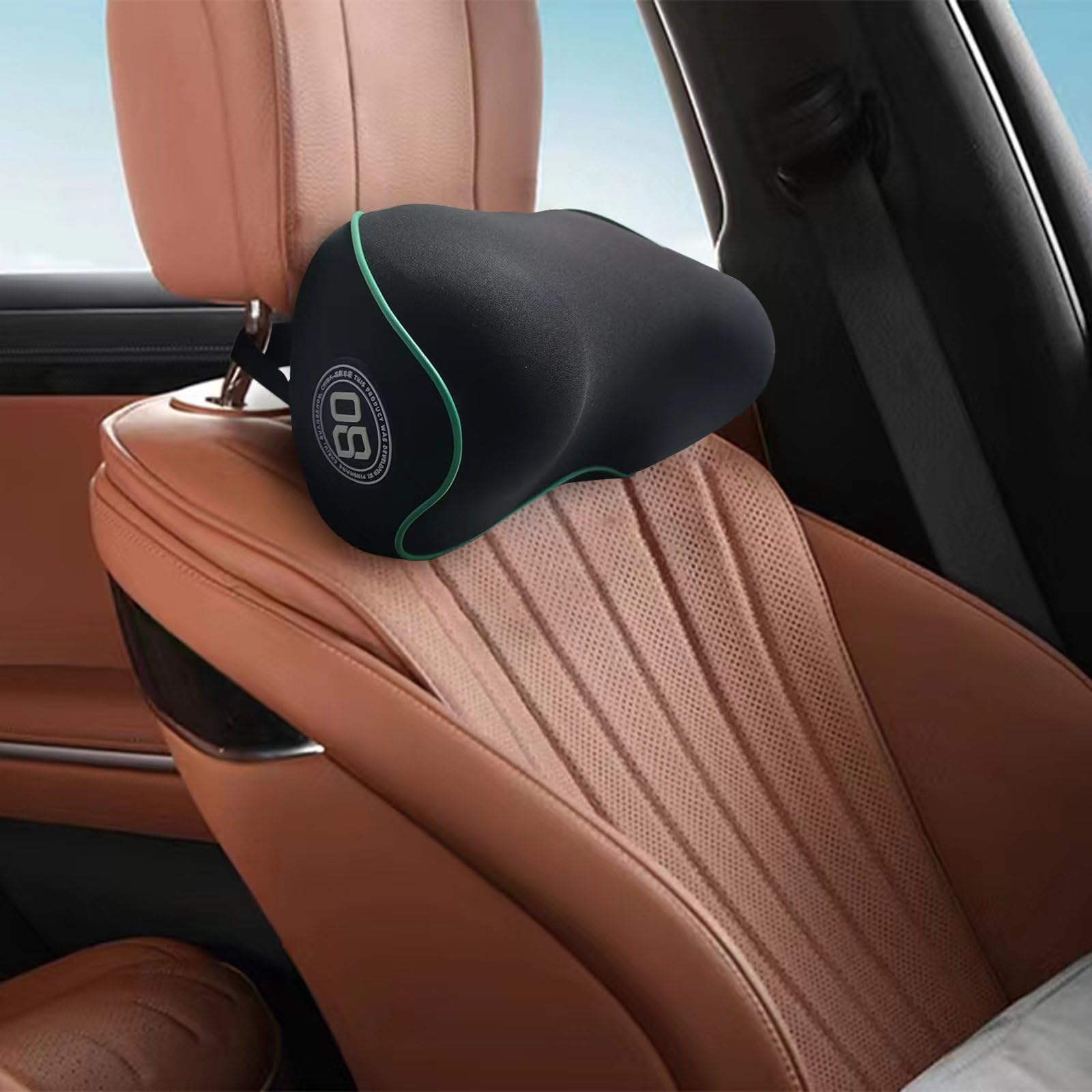 SPRFUFLY Adjustable Memory Foam Car Neck Support Pillow