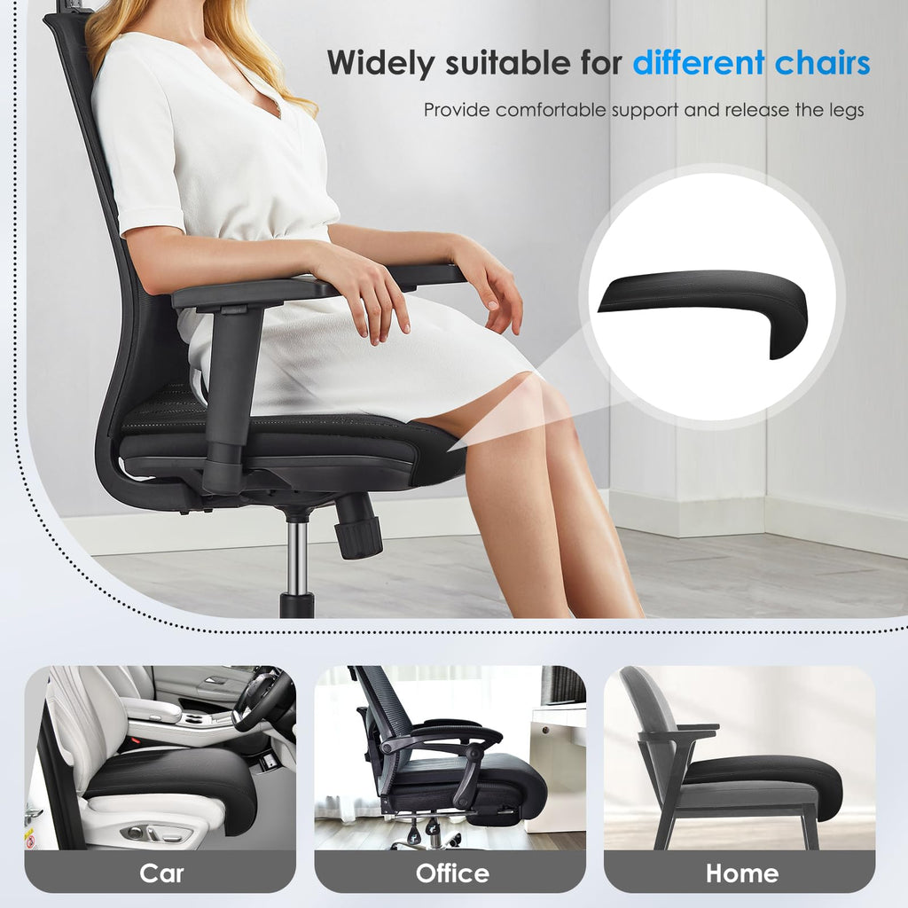 FLORICH Memory Foam Car Seat Extender & Leg Support Cushion