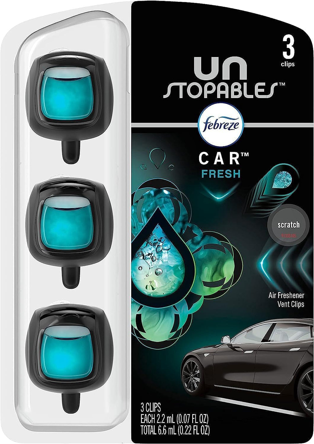 Unstopables Car Vent Clip Air Freshener & Deodorizer