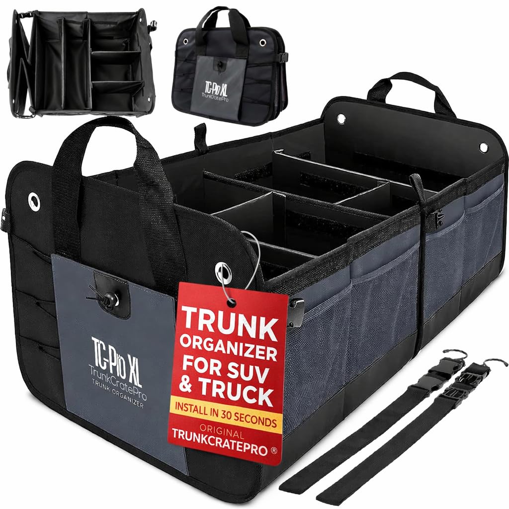 TrunkCratePro Foldable SUV & Car Trunk Storage Organizer