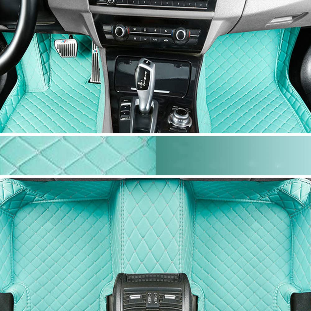 Custom Personalized Floor Mats for Cars - Luxury Full Coverage All Weather Mats, Anti-Slip Leather Mat Set, Fit for 99% of Cars, SUVs & Trucks