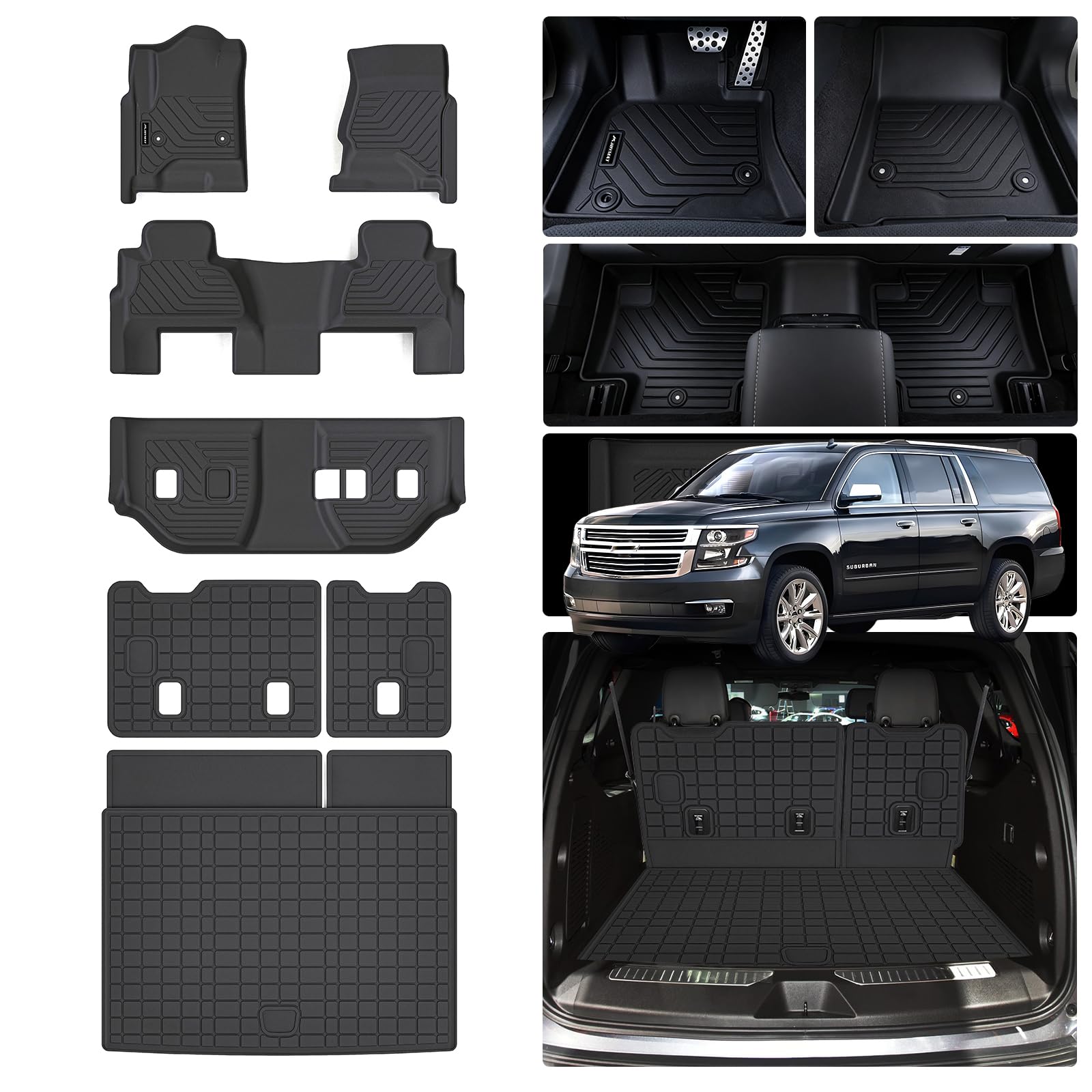 MJBYMAT Floor Mats & Trunk Mat & Backrest Mat