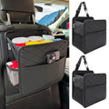 Witaxima PU Leather Backseat Organizer with 2.14-Gallon Trash Can