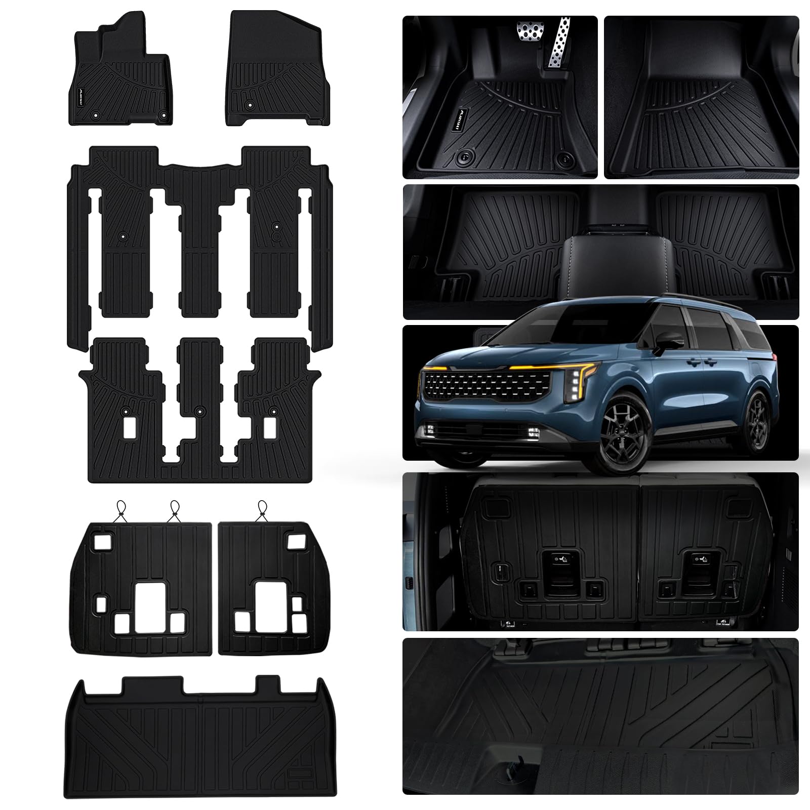 MJBYMAT Floor Mats & Trunk Mat & Backrest Mat