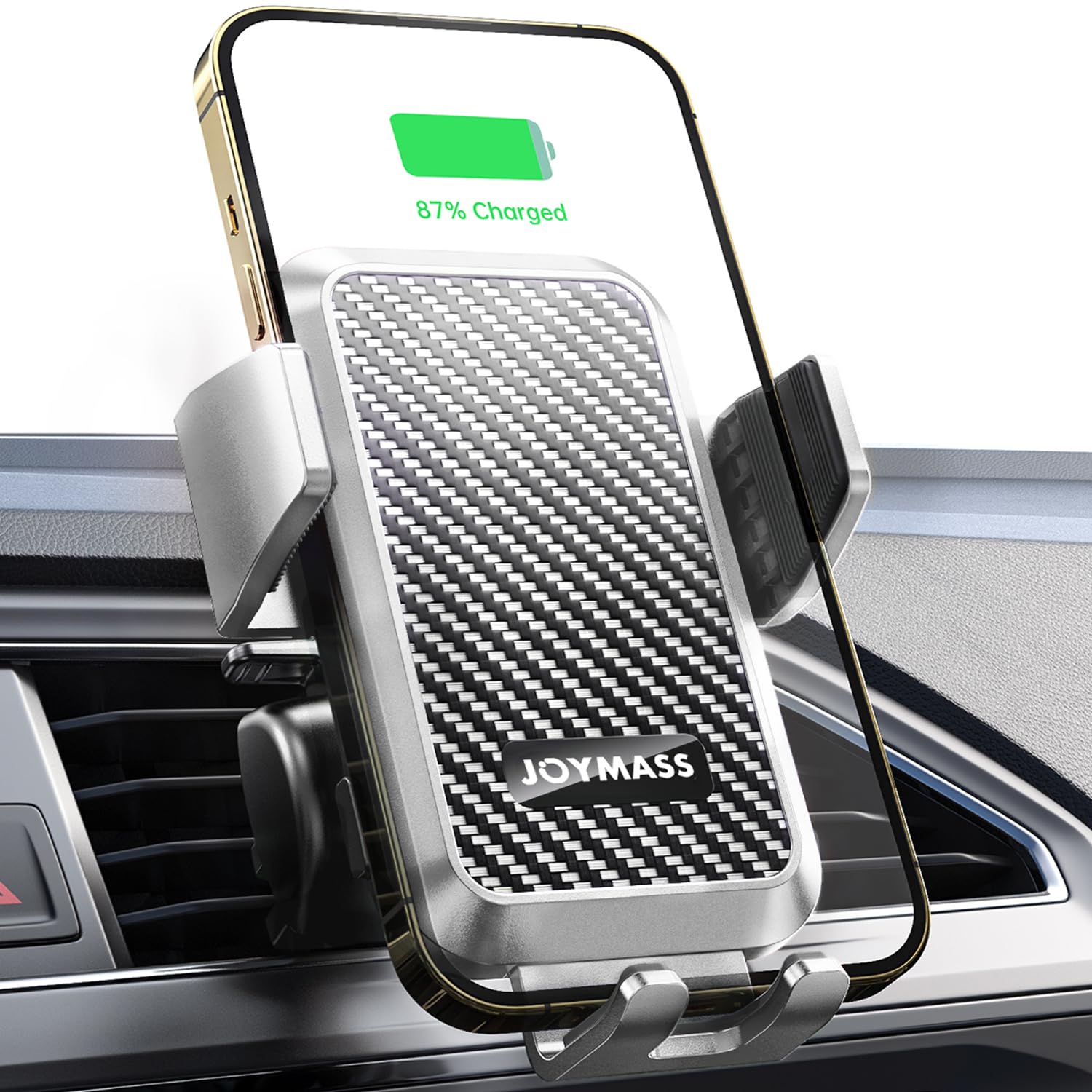 JOYMASS 15W Auto-Clamping Wireless Car Charger Mount