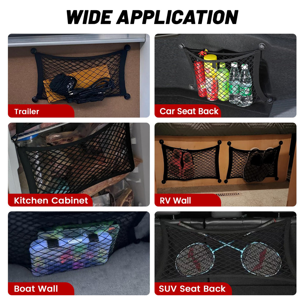 RED WOLF 2-Pack Universal Elastic Trunk Cargo Nets