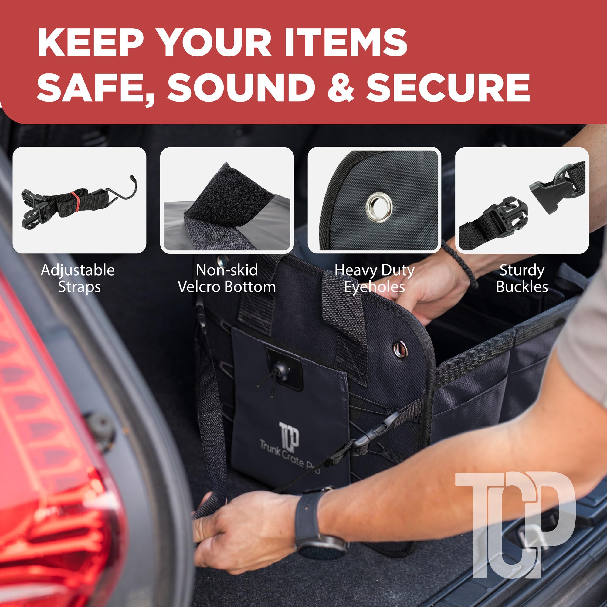 TrunkCratePro Foldable SUV & Car Trunk Storage Organizer