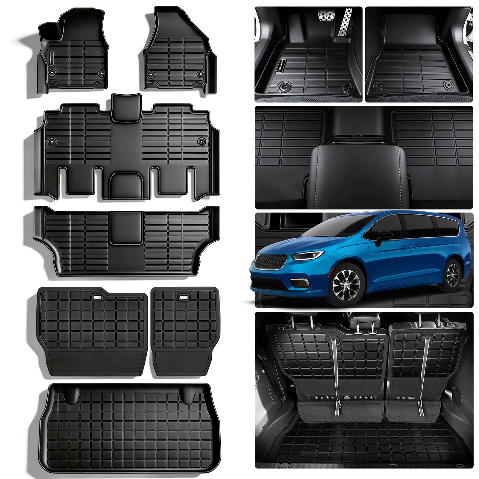 MJBYMAT Floor Mats & Trunk Mat & Backrest Mat